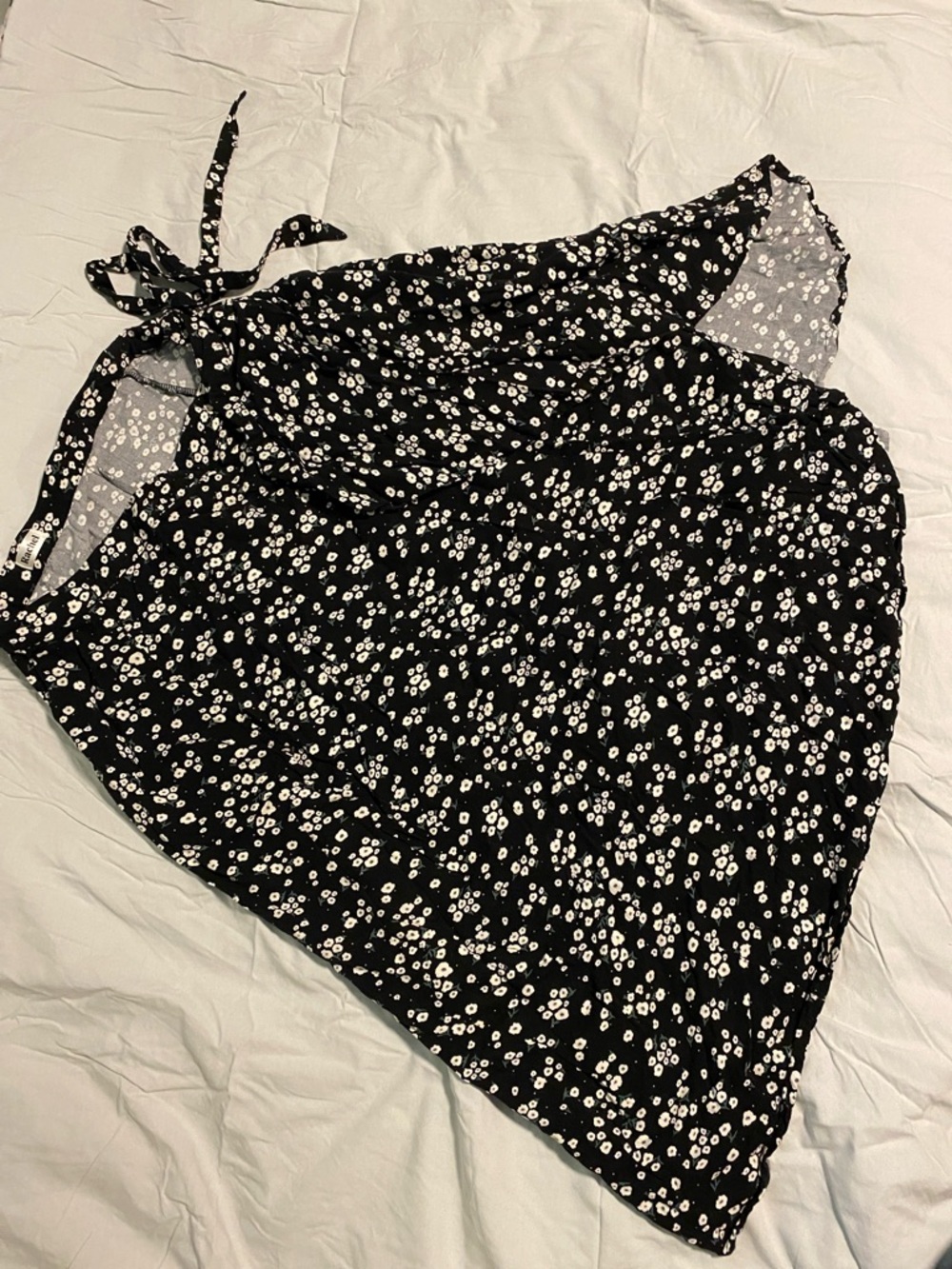 Rachel Black Floral wrap skirt